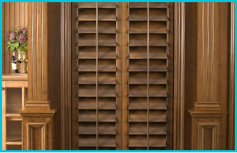 Wooden plantation shutters in Ocala, FL.