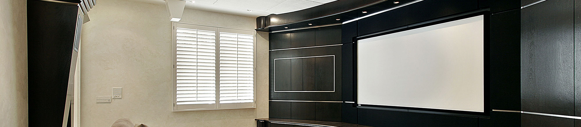 New vinyl shutters in Ocala, FL, in the basement.